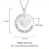 Custom Moon Tree Of Life Stainless Steel Pendant Necklace