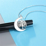 Custom Moon Tree Of Life Stainless Steel Pendant Necklace