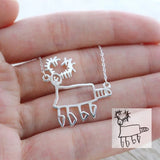 Kids Stainless Steel Painting Necklace