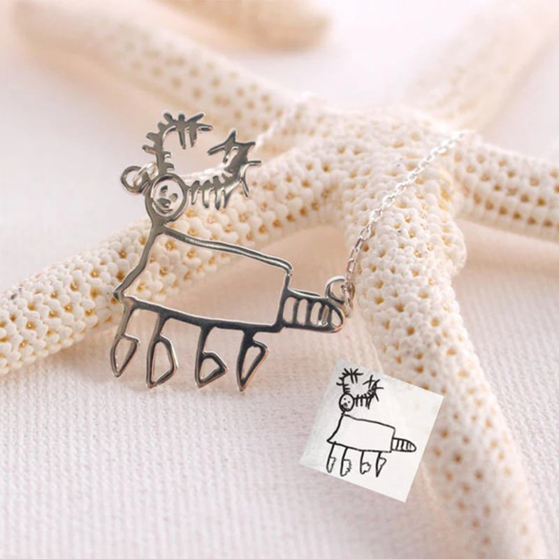 Kids Stainless Steel Painting Necklace