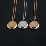 Personalized Wedding Couple Photo Locket Necklace Stainless Steel Pendant
