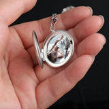 Personalized Wedding Couple Photo Locket Necklace Stainless Steel Pendant