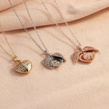 Personalized Heart Locket Necklace for Women Engraved Photo Letter Jewelry Gift