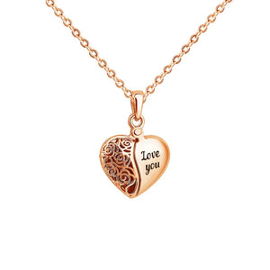 Personalized Heart Locket Necklace for Women Engraved Photo Letter Jewelry Gift