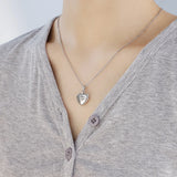 Personalized Heart Locket Necklace for Women Engraved Photo Letter Jewelry Gift