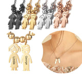 Personalized Stainless Steel Necklace for Women with Beads & Pendants