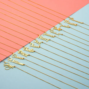 Personalized Name Necklace Minimal Jewelry Stainless Gift