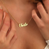 Personalized Name Necklace Minimal Jewelry Stainless Gift