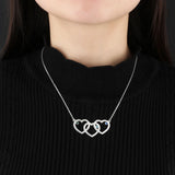 925 Silver Heart Pendant DIY Birthstone Name Necklace Gift