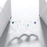 925 Silver Heart Pendant DIY Birthstone Name Necklace Gift