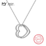 Custom Name Necklace 925 Silver Heart Pendant Personalized Jewelry