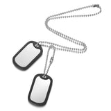 Personalized Dog Tag Necklace Stainless Steel Engraved Name ID Photo Pendant