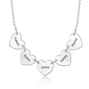 Personalized Heart Pendant Necklace Name Gift for Girlfriend