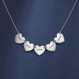 Personalized Heart Pendant Necklace Name Gift for Girlfriend