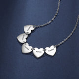 Personalized Heart Pendant Necklace Name Gift for Girlfriend