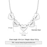Personalized Heart Pendant Necklace Name Gift for Girlfriend