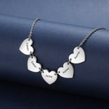 Personalized Heart Pendant Necklace Name Gift for Girlfriend
