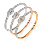 Zircon Crystal Bracelet Clip Cuff Bangles