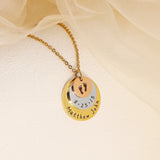 Custom Newborn Footprint Necklace with Name and Date - Personalized Jewelry Gift