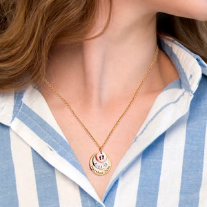 Custom Newborn Footprint Necklace with Name and Date - Personalized Jewelry Gift