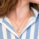 Custom Newborn Footprint Necklace with Name and Date - Personalized Jewelry Gift