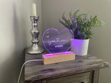 Personalized Night Light Valentines Gift Boyfriend Gift Couples Gift