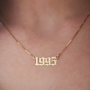 Personalized Number Birth Year Necklaces For Women Gothic Jewelry