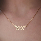 Personalized Number Birth Year Necklaces For Women Gothic Jewelry