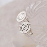 Custom Initials Round Cufflinks, Stainless Steel Personalized Gift