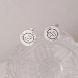 Custom Initials Round Cufflinks, Stainless Steel Personalized Gift