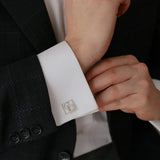 Custom Initials Round Cufflinks, Stainless Steel Personalized Gift
