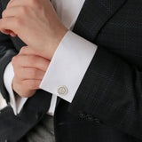 Custom Initials Round Cufflinks, Stainless Steel Personalized Gift