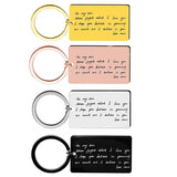 Custom Couple Keychain Gift for Him Her Men Women Key Chains for Dad Son