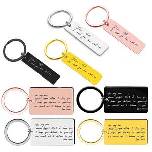 Custom Couple Keychain Gift for Him Her Men Women Key Chains for Dad Son