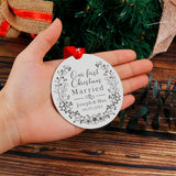 Personalized Couple Christmas Tree Ornament - Name & Date