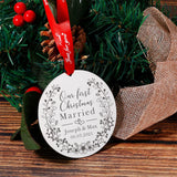Personalized Couple Christmas Tree Ornament - Name & Date