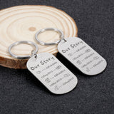 Personalized Our Story Keychain Important Event Year Keyrings Gift
