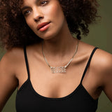 Custom Name Pendant Stainless Steel Choker Necklace