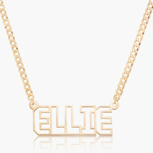 Custom Name Pendant Stainless Steel Choker Necklace