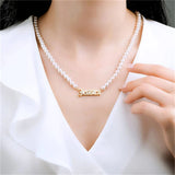 Personalized Pearl Name Necklace for Women