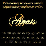Personalized Pearl Necklace Name Necklace Stainless Steel Double Nameplate