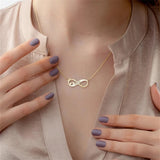 Personalized Pendant Name Necklace Infinity Women Men Stainless Steel Chain