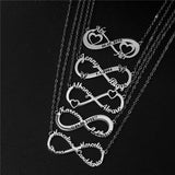 Personalized Pendant Name Necklace Infinity Women Men Stainless Steel Chain