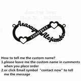 Personalized Pendant Name Necklace Infinity Women Men Stainless Steel Chain