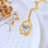 Custom Pet Portrait Necklace - Dog/Cat - Personalized Memorial Jewelry
