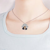Pet Photo Memorial Jewelry Dog Paw Necklace Cat Gift Pendant
