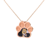 Pet Photo Memorial Jewelry Dog Paw Necklace Cat Gift Pendant