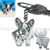 Pet Photo Keychain Necklace - Personalized Memory Jewelry