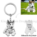 Pet Photo Keychain Necklace - Personalized Memory Jewelry