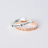 Custom Pet Name Ring Print Name Jewelry Gift for Pet Lover
